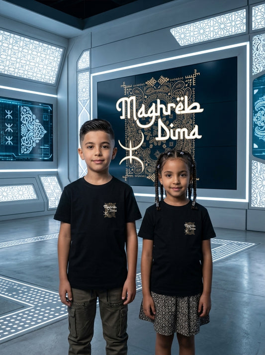 MAGHREB DIMA Kids' BLACK T-SHIRT