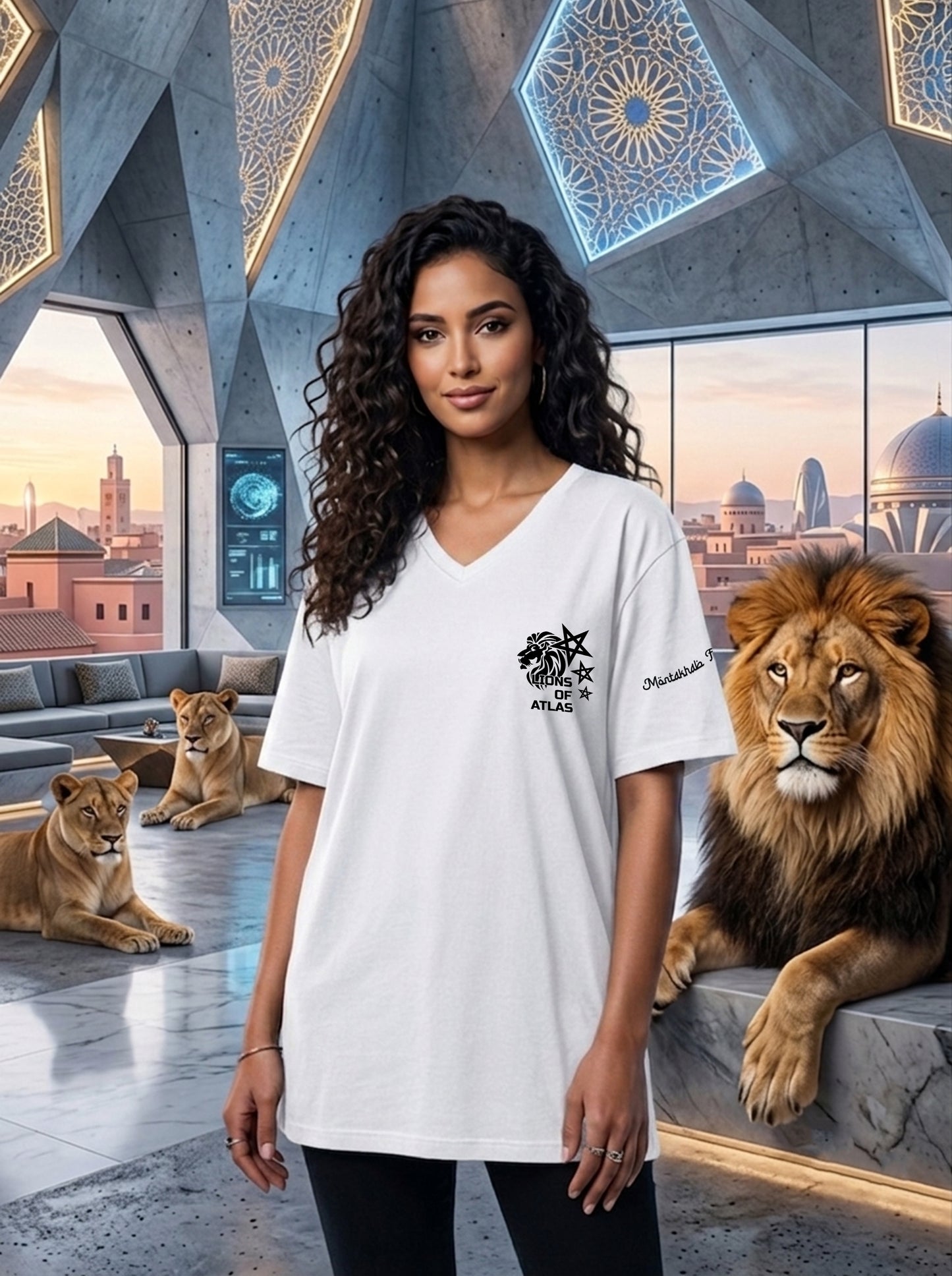 LIONS OF ATLAS T-SHIRT FEMALE WHITE