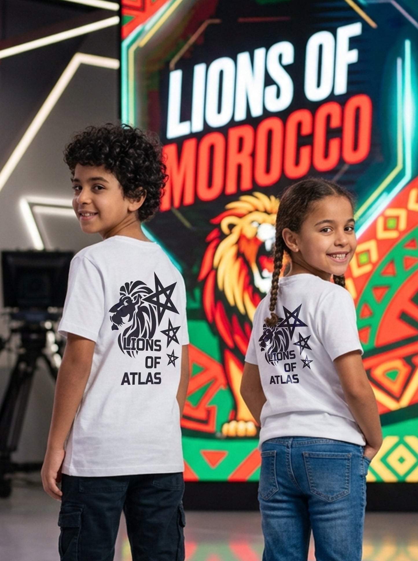 LIONS OF ATLAS Kids' WHITE T-SHIRT