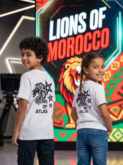 LIONS OF ATLAS Kids' WHITE T-SHIRT
