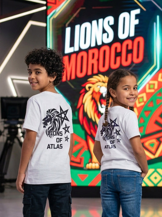 LIONS OF ATLAS Kids' WHITE T-SHIRT