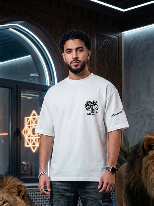 LIONS OF ATLAS OVERSIZE Unisex WHITE T-SHIRT