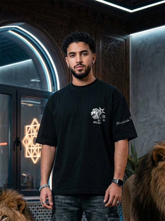 LIONS OF ATLAS OVERSIZE Unisex BLACK T-SHIRT