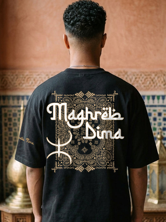 MAGHREB DIMA OVERSIZE BLACK T-SHIRT