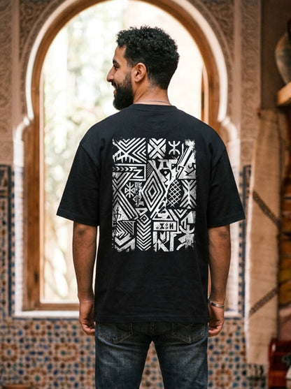 Oversize t-shirt Unisex Tifinagh ⴰⵣⵓⵍ AZUL