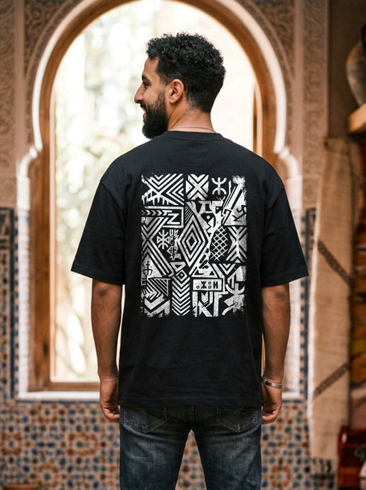Oversize t-shirt Unisex Tifinagh ⴰⵣⵓⵍ AZUL
