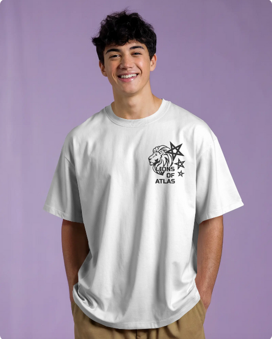 Lions Of Atlas Tshirt oversize Blanc